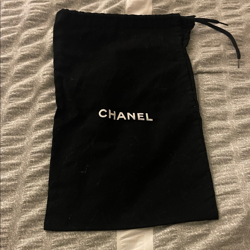 CHANEL Black Drawstring Pouch